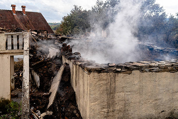 Professional Fire Damage Removal technician working in Rogers, TX